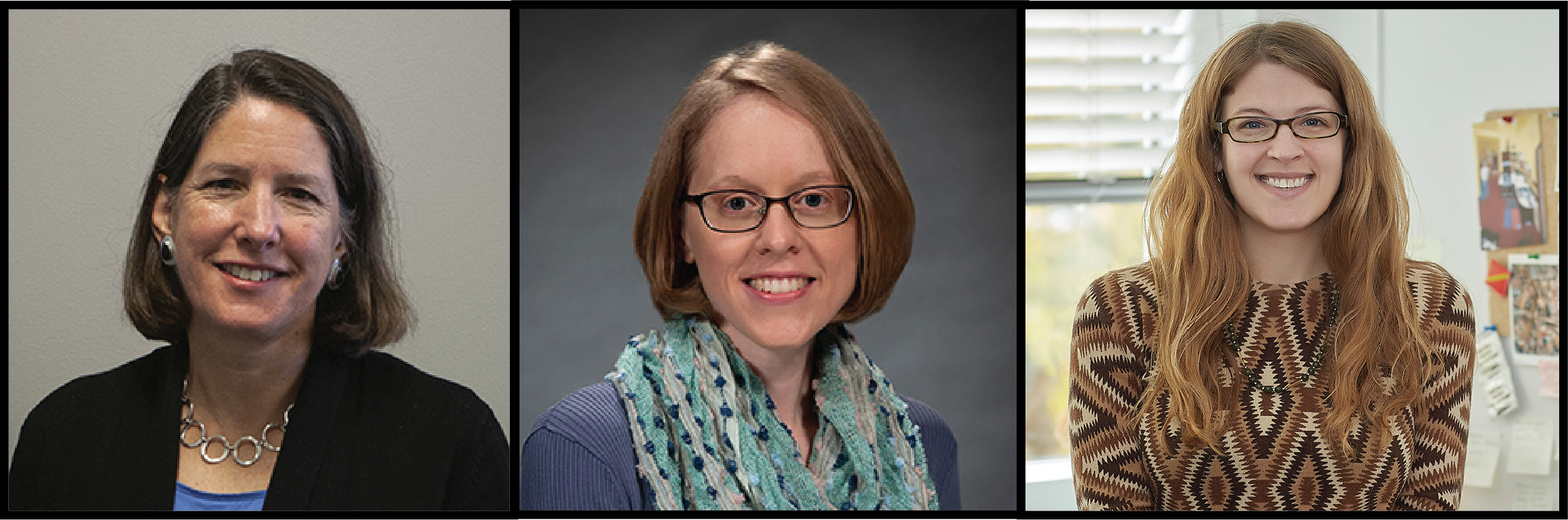Headshots of the three winners of the OER Award