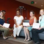 Four women, three of whom won IU Indianapolis Open Education recognition